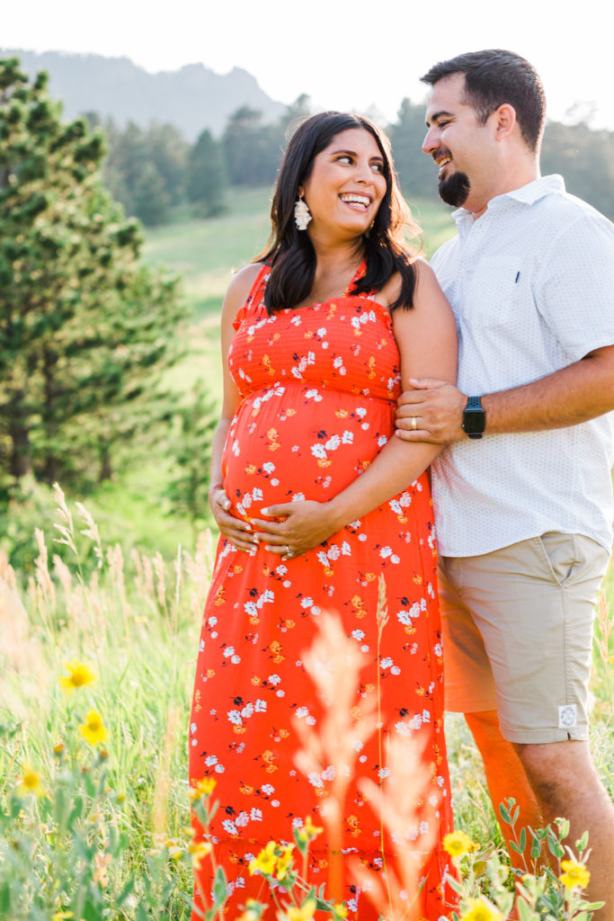 wildflowers and maternity session in Boulder, CO