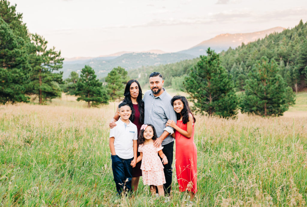 Family photo taken in Evergreen Colorado by a Denver family photographer